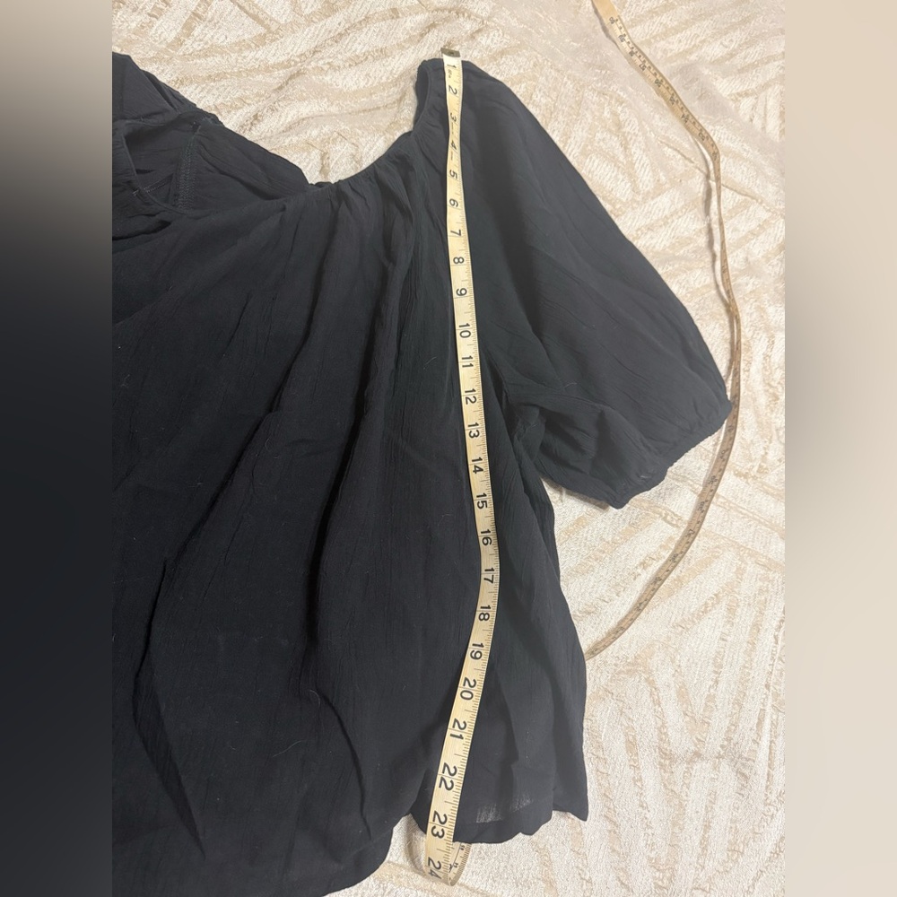 Old Navy Cotton Black Top With Open Back With a Tie - Size XL - Picture 9 of 10